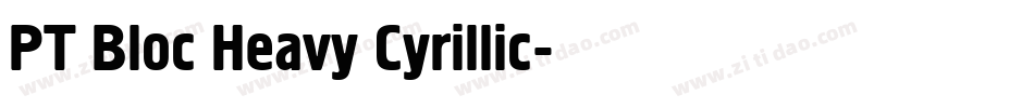 PT Bloc Heavy Cyrillic字体转换